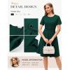 image:imageGRACE KARIN Church Dresses for Women 2026 Short Sleeve A Line Work Dresses Fit and Flare Dress with PocketsDark Green