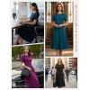 image:imageGRACE KARIN Church Dresses for Women 2026 Short Sleeve A Line Work Dresses Fit and Flare Dress with PocketsDark Green