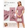 image:imageGRACE KARIN Church Dresses for Women 2026 Short Sleeve A Line Work Dresses Fit and Flare Dress with PocketsGray Pink