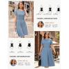 image:imageGRACE KARIN Church Dresses for Women 2026 Short Sleeve A Line Work Dresses Fit and Flare Dress with PocketsLight Blue