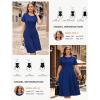 image:imageGRACE KARIN Church Dresses for Women 2026 Short Sleeve A Line Work Dresses Fit and Flare Dress with PocketsRoyal Blue