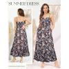 image:imageGRACE KARIN Summer Dresses for Women 2026 VacationSmocked Floral Maxi DressBoho Beach Sundress with Pocket Fashion ClothingBlack Floral