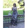 image:imageGRACE KARIN Summer Dresses for Women 2026 VacationSmocked Floral Maxi DressBoho Beach Sundress with Pocket Fashion ClothingBlack Vine