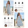 image:imageGRACE KARIN Summer Dresses for Women 2026 VacationSmocked Floral Maxi DressBoho Beach Sundress with Pocket Fashion ClothingBlue Floral