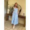 image:imageGRACE KARIN Summer Dresses for Women 2026 VacationSmocked Floral Maxi DressBoho Beach Sundress with Pocket Fashion ClothingBlue Floral Bright