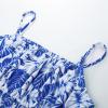 image:imageGRACE KARIN Summer Dresses for Women 2026 VacationSmocked Floral Maxi DressBoho Beach Sundress with Pocket Fashion ClothingBlue Leaves