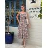 image:imageGRACE KARIN Summer Dresses for Women 2026 VacationSmocked Floral Maxi DressBoho Beach Sundress with Pocket Fashion ClothingBrown Floral