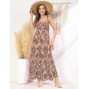 image:imageGRACE KARIN Summer Dresses for Women 2026 VacationSmocked Floral Maxi DressBoho Beach Sundress with Pocket Fashion ClothingBrown Floral