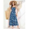image:imageGRACE KARIN Summer Dresses for Women 2026 VacationSmocked Floral Maxi DressBoho Beach Sundress with Pocket Fashion ClothingDark Blue