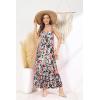 image:imageGRACE KARIN Summer Dresses for Women 2026 VacationSmocked Floral Maxi DressBoho Beach Sundress with Pocket Fashion ClothingGreen Black Floral
