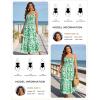 image:imageGRACE KARIN Summer Dresses for Women 2026 VacationSmocked Floral Maxi DressBoho Beach Sundress with Pocket Fashion ClothingGreen Floral