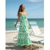 image:imageGRACE KARIN Summer Dresses for Women 2026 VacationSmocked Floral Maxi DressBoho Beach Sundress with Pocket Fashion ClothingGreen Floral