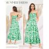 image:imageGRACE KARIN Summer Dresses for Women 2026 VacationSmocked Floral Maxi DressBoho Beach Sundress with Pocket Fashion ClothingGreen Floral