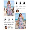 image:imageGRACE KARIN Summer Dresses for Women 2026 VacationSmocked Floral Maxi DressBoho Beach Sundress with Pocket Fashion ClothingGreen Pink Floral