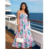 image:imageGRACE KARIN Summer Dresses for Women 2026 VacationSmocked Floral Maxi DressBoho Beach Sundress with Pocket Fashion ClothingGreen Pink Floral