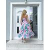 image:imageGRACE KARIN Summer Dresses for Women 2026 VacationSmocked Floral Maxi DressBoho Beach Sundress with Pocket Fashion ClothingGreen Pink Floral