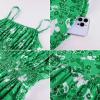 image:imageGRACE KARIN Summer Dresses for Women 2026 VacationSmocked Floral Maxi DressBoho Beach Sundress with Pocket Fashion ClothingGreen White