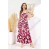 image:imageGRACE KARIN Summer Dresses for Women 2026 VacationSmocked Floral Maxi DressBoho Beach Sundress with Pocket Fashion ClothingPurple Black Floral