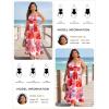 image:imageGRACE KARIN Summer Dresses for Women 2026 VacationSmocked Floral Maxi DressBoho Beach Sundress with Pocket Fashion ClothingRed Floral
