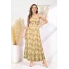 image:imageGRACE KARIN Summer Dresses for Women 2026 VacationSmocked Floral Maxi DressBoho Beach Sundress with Pocket Fashion ClothingYellow Leaves