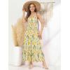 image:imageGRACE KARIN Summer Dresses for Women 2026 VacationSmocked Floral Maxi DressBoho Beach Sundress with Pocket Fashion ClothingYellow White