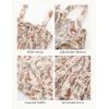 image:imageGRACE KARIN Womens 2026 Summer Floral Boho Dress Square Neck Strapped Swing A Line Sundress Beach Long Maxi OutfitsBeige