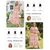 image:imageGRACE KARIN Womens 2026 Summer Floral Boho Dress Square Neck Strapped Swing A Line Sundress Beach Long Maxi OutfitsBeige Floral