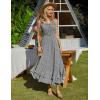 image:imageGRACE KARIN Womens 2026 Summer Floral Boho Dress Square Neck Strapped Swing A Line Sundress Beach Long Maxi OutfitsBlack