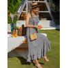 image:imageGRACE KARIN Womens 2026 Summer Floral Boho Dress Square Neck Strapped Swing A Line Sundress Beach Long Maxi OutfitsBlack