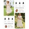 image:imageGRACE KARIN Womens 2026 Summer Floral Boho Dress Square Neck Strapped Swing A Line Sundress Beach Long Maxi OutfitsBlack Dot