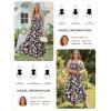 image:imageGRACE KARIN Womens 2026 Summer Floral Boho Dress Square Neck Strapped Swing A Line Sundress Beach Long Maxi OutfitsBlack Flower