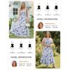 image:imageGRACE KARIN Womens 2026 Summer Floral Boho Dress Square Neck Strapped Swing A Line Sundress Beach Long Maxi OutfitsBlue White Floral