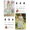image:imageGRACE KARIN Womens 2026 Summer Floral Boho Dress Square Neck Strapped Swing A Line Sundress Beach Long Maxi OutfitsGreen White