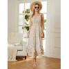 image:imageGRACE KARIN Womens 2026 Summer Floral Boho Dress Square Neck Strapped Swing A Line Sundress Beach Long Maxi OutfitsLight Yellow
