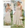 image:imageGRACE KARIN Womens 2026 Summer Floral Boho Dress Square Neck Strapped Swing A Line Sundress Beach Long Maxi OutfitsLight Yellow