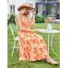 image:imageGRACE KARIN Womens 2026 Summer Floral Boho Dress Square Neck Strapped Swing A Line Sundress Beach Long Maxi OutfitsOrange