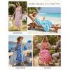 image:imageGRACE KARIN Womens 2026 Summer Floral Boho Dress Square Neck Strapped Swing A Line Sundress Beach Long Maxi OutfitsOrange Flower