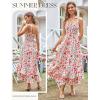 image:imageGRACE KARIN Womens 2026 Summer Floral Boho Dress Square Neck Strapped Swing A Line Sundress Beach Long Maxi OutfitsPink Floral