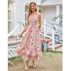 image:imageGRACE KARIN Womens 2026 Summer Floral Boho Dress Square Neck Strapped Swing A Line Sundress Beach Long Maxi OutfitsPink Floral