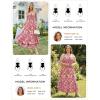 image:imageGRACE KARIN Womens 2026 Summer Floral Boho Dress Square Neck Strapped Swing A Line Sundress Beach Long Maxi OutfitsPink Orange