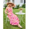 image:imageGRACE KARIN Womens 2026 Summer Floral Boho Dress Square Neck Strapped Swing A Line Sundress Beach Long Maxi OutfitsPink Yellow