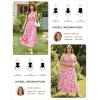 image:imageGRACE KARIN Womens 2026 Summer Floral Boho Dress Square Neck Strapped Swing A Line Sundress Beach Long Maxi OutfitsPink Yellow Floral