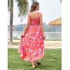 image:imageGRACE KARIN Womens 2026 Summer Floral Boho Dress Square Neck Strapped Swing A Line Sundress Beach Long Maxi OutfitsPurple Orange