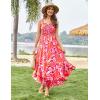 image:imageGRACE KARIN Womens 2026 Summer Floral Boho Dress Square Neck Strapped Swing A Line Sundress Beach Long Maxi OutfitsPurple Orange