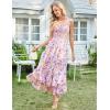 image:imageGRACE KARIN Womens 2026 Summer Floral Boho Dress Square Neck Strapped Swing A Line Sundress Beach Long Maxi OutfitsPurple Yellow