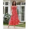 image:imageGRACE KARIN Womens 2026 Summer Floral Boho Dress Square Neck Strapped Swing A Line Sundress Beach Long Maxi OutfitsRed