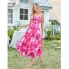 image:imageGRACE KARIN Womens 2026 Summer Floral Boho Dress Square Neck Strapped Swing A Line Sundress Beach Long Maxi OutfitsRose Purple