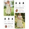 image:imageGRACE KARIN Womens 2026 Summer Floral Boho Dress Square Neck Strapped Swing A Line Sundress Beach Long Maxi OutfitsYellow Floral