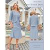 image:imageGRACE KARIN Womens Formal Wedding Guest Dress2 Piece Mother of The Bride DressesTea Party Sequin Dress with JacketGray Blue