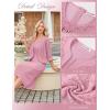 image:imageGRACE KARIN Womens Formal Wedding Guest Dress2 Piece Mother of The Bride DressesTea Party Sequin Dress with JacketPink